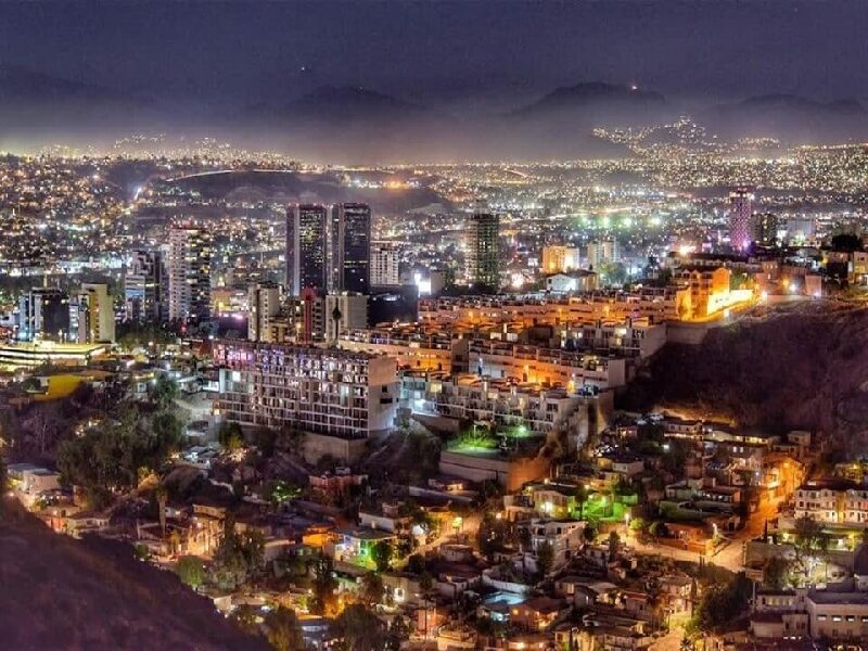 Vista de Tijuana Tijuana-de-noche
